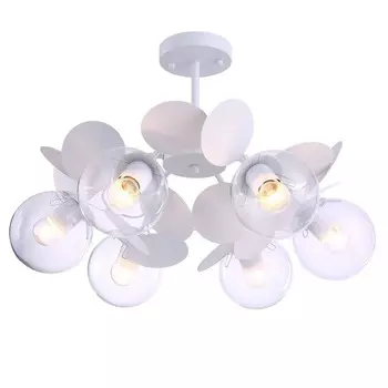 Люстра 60Вт, 6хE27, 37,5x55 см, белый