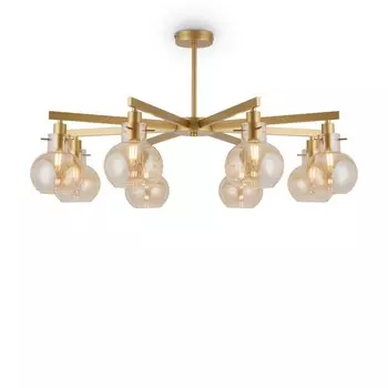 Люстра 60Вт, 8хE14, 39,5x80 см, золото