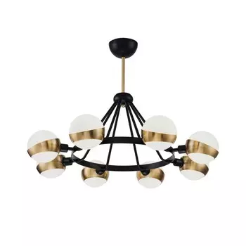 Люстра 60Вт, 8хE14, 46,5x75 см, чёрный