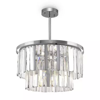 Люстра 60Вт, 8хE14, 55x45 см, хром