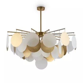 Люстра 60Вт, 8хE14, 78x85 см, латунь