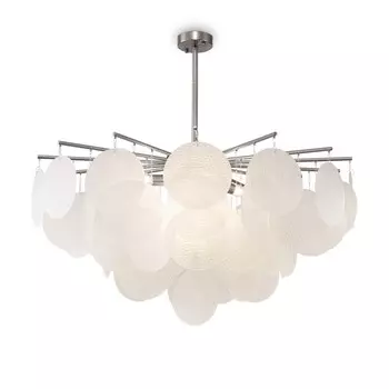 Люстра 60Вт, 8хE14, 78x85 см, никель