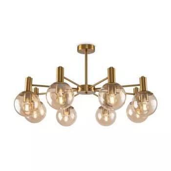 Люстра 60Вт, 8хE27, 35x75 см, латунь