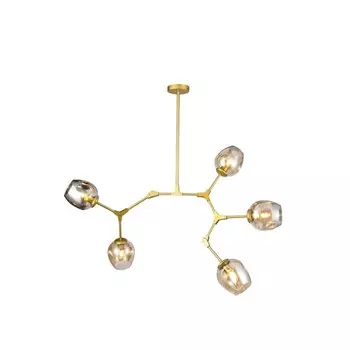 Люстра, 60Вт, E27, 139x139x50 см, цвет латунь