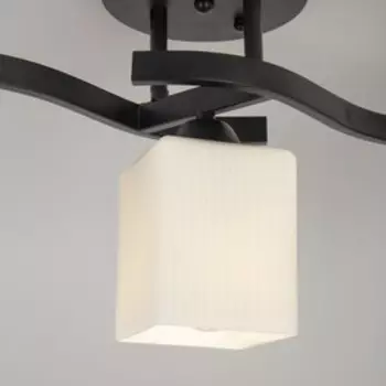 Люстра, 60Вт, E27, 13x54x26 см, цвет чёрный