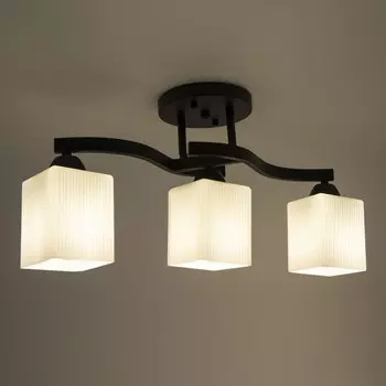 Люстра, 60Вт, E27, 13x54x26 см, цвет чёрный