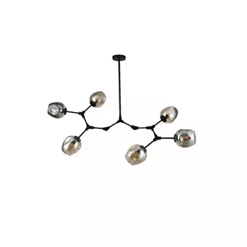 Люстра, 60Вт, E27, 150x150x50 см, цвет чёрный