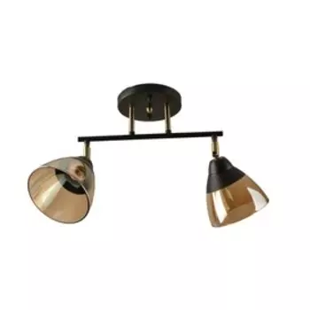 Люстра, 60Вт, E27, 15x42x28 см, цвет чёрный, античная бронза