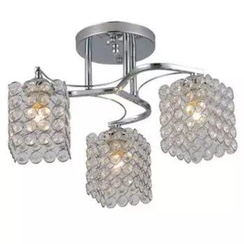 Люстра, 60Вт, E27, 41x41x26 см, цвет хром