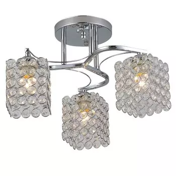 Люстра, 60Вт, E27, 41x41x26 см, цвет хром