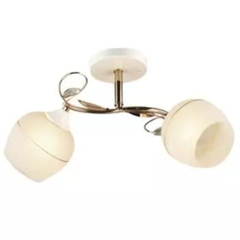 Люстра, 60Вт, E27, 46x46x23 см, цвет белый, золотой