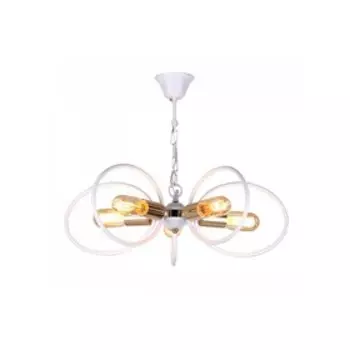 Люстра, 60Вт, E27, 49x49x29 см, цвет белый, золотой