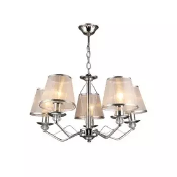 Люстра, 60Вт, E27, 50x50x49 см, цвет хром, белый