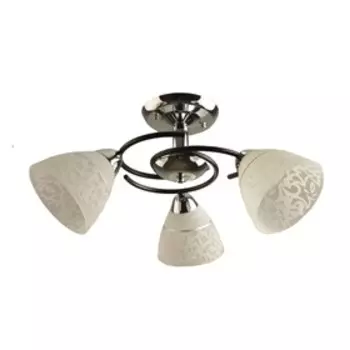 Люстра, 60Вт, E27, 54x54x25 см, цвет хром, чёрный