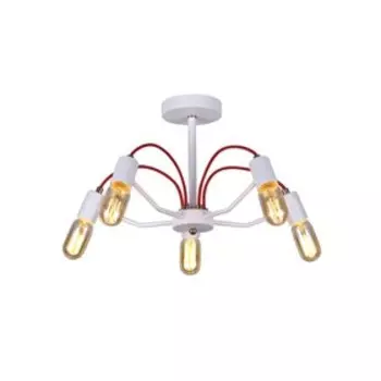 Люстра, 60Вт, E27, 54x54x29 см, цвет белый, золотой