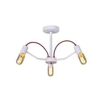 Люстра, 60Вт, E27, 54x54x29 см, цвет белый, золотой