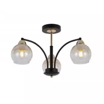 Люстра, 60Вт, E27, 55x55x33 см, цвет чёрный, золотой