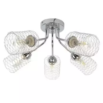 Люстра, 60Вт, E27, 56x56x26 см, цвет хром