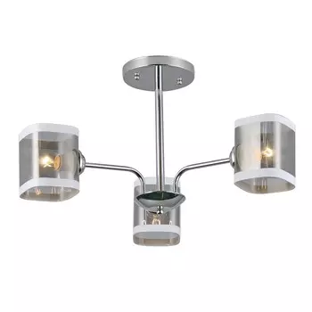 Люстра, 60Вт, E27, 56x56x31 см, цвет хром