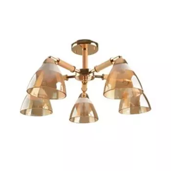 Люстра, 60Вт, E27, 58x58x27 см, цвет золотой