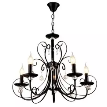 Люстра, 60Вт, E27, 58x58x68 см, цвет чёрный