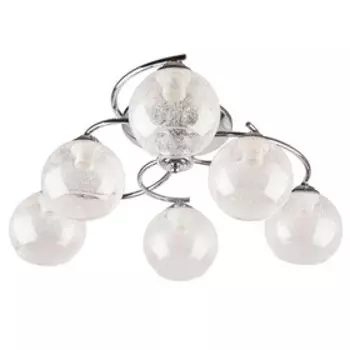 Люстра, 60Вт, E27, 60x60x18 см, цвет хром