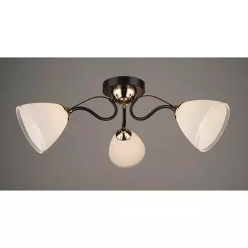 Люстра, 60Вт, E27, 63x63x22 см, цвет чёрный, золотой