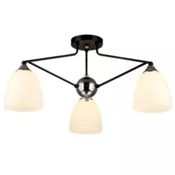 Люстра, 60Вт, E27, 63x63x28,5 см, цвет венге