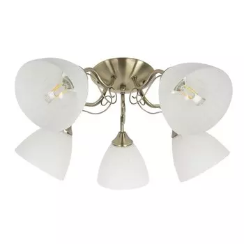 Люстра, 60Вт, E27, 66x66x25 см, цвет сатин