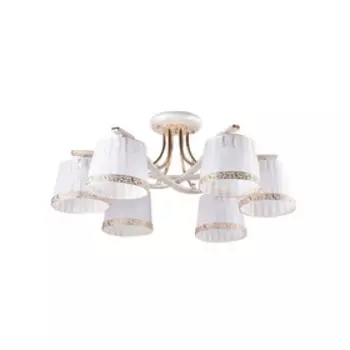 Люстра, 60Вт, E27, 66x66x29 см, цвет белый, золотой