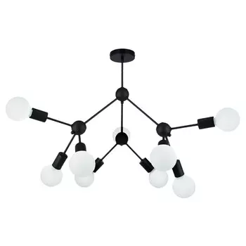 Люстра, 60Вт, E27, 66x66x53 см, цвет чёрный