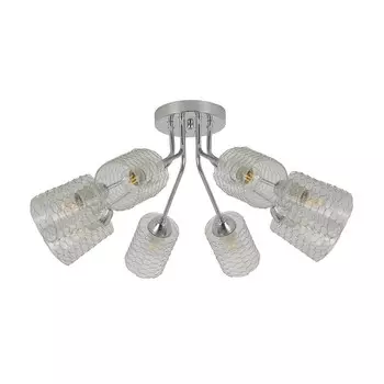 Люстра, 60Вт, E27, 72x72x28 см, цвет хром