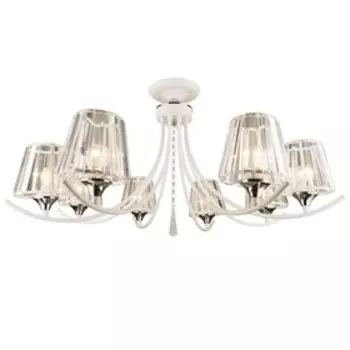 Люстра, 60Вт, E27, 79,5x79,5x40 см, цвет белый, хром