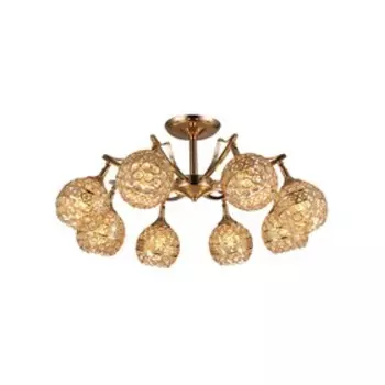 Люстра, 60Вт, E27, 80x80x26 см, цвет золотой