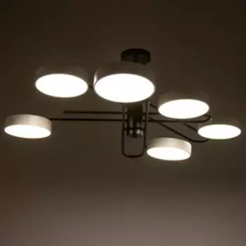 Люстра 625356/6 LED 78 Вт 3 режима 3000-6000К черный-белый 969633 см