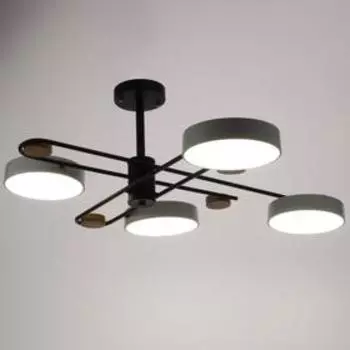 Люстра 625357/4 LED 52Вт 3 режима 3000-6000К черный-белый 96х96х33 см