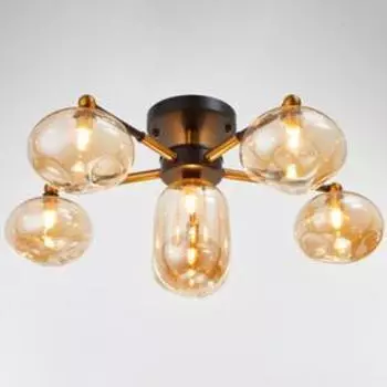 Люстра 670813/6 G9 40Вт черный-золото 61х61х25 см