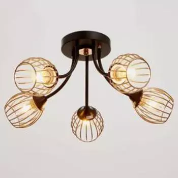 Люстра 673148/5 E27 40Вт черный-золото 54х54х23,5 см BayerLux