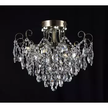 Люстра 6х60Вт Е27 +LED ПДУ бронза 56х56х47см SVK