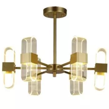 Люстра, 72Вт, LED, 55x55x39 см, цвет золотой