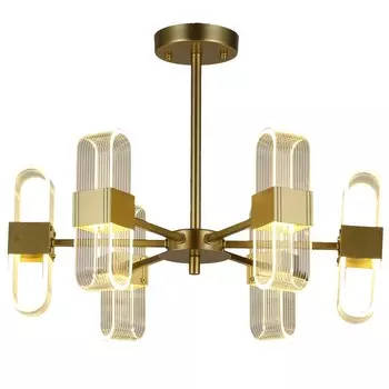 Люстра, 72Вт, LED, 55x55x39 см, цвет золотой