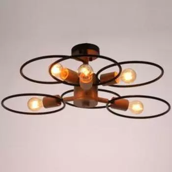 Люстра 87207/6 E27 40Вт черный 70х70х28 см