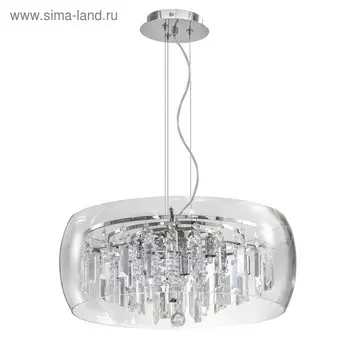 Люстра ACQUARIO 8х40Вт G9 хром 50x110см