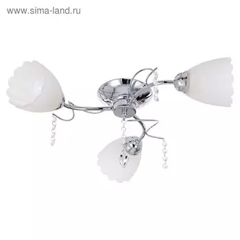 Люстра "Адель" 3x40Вт E27 хром 48х46х17 см