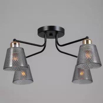 Люстра «Адель» 440 Вт Е27 черный/золото 454525 см