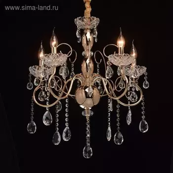 Люстра «Адель», 5x40Вт E14, золото