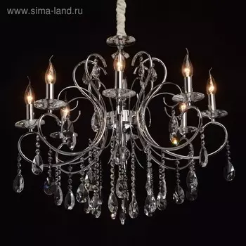 Люстра «Адель», 8x40Вт E14, хром