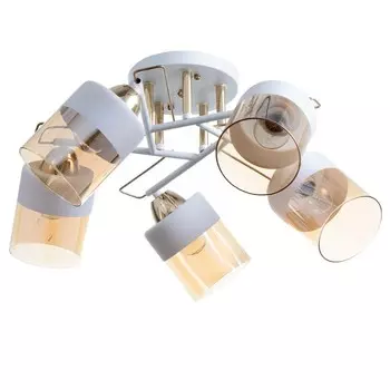 Люстра потолочная BayerLux «Аделла», 5хЕ27, 40 Вт, бело-золотой, 525224 см