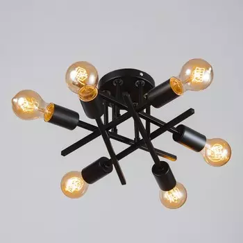 Люстра «Аднес» 6хЕ27 40 Вт черный BayerLux