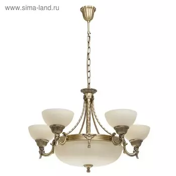 Люстра «Афродита» 5x60Вт+3x60Вт Е27+Е14 античная бронза